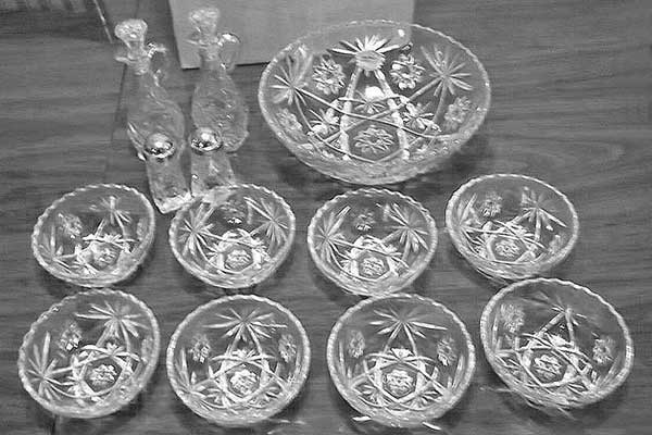Salad Set (15-piece) - Early American Prescut (EAPC) Glassware by ...